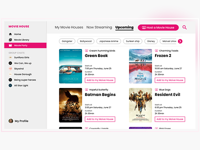 MoWe - 2 movie app ui ux