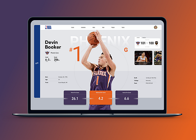 NBA Website Design sketch ui website design