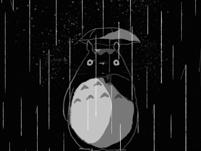 Totoro 2d animation animated gif animation anime art illustration photoshop studio ghibli