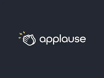 Applause logo design bolts brand branding clap events logo music