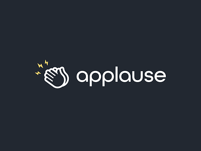 Applause logo design bolts brand branding clap events logo music