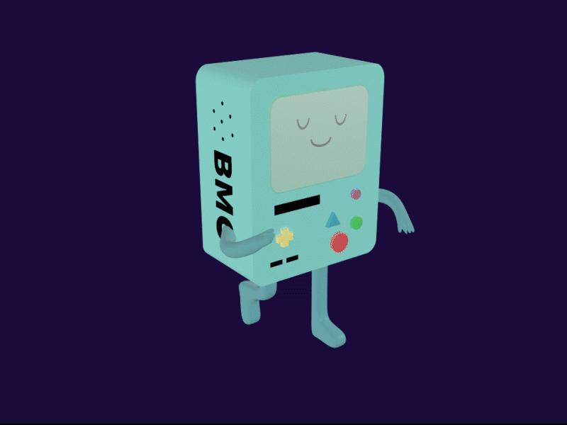 BMO Dancing 3d adventure time bmo dance rigging