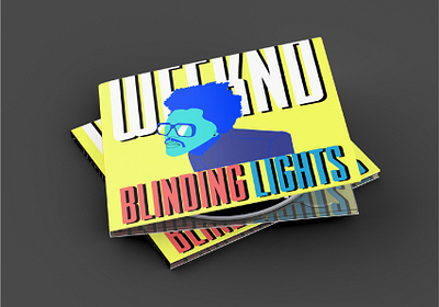 Blinding Lights Album Cover - 3 album art album cover apple music character design design icon illustraion minimal music musician spotify