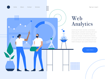 Analytics character homepage icon iconography icons illustration landingpage simple ui ux vector website