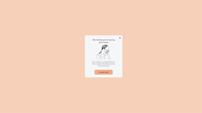 Daily UI Challenge 16/100: Pop-up app coronavirus daily ui 16 dailyui design overlay popup popups ui ux