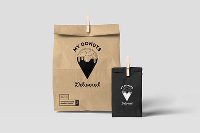 My donut delivery Logo branding design donut donut shop fastfood food delivery icon illustraion logo minimal mockup monogram logo monologo