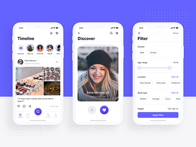 Dating App daily ui dating dating app datingapp ios mobile app mobile app design mobile design product design ui uiux user interface design ux