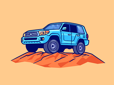 Car Offroad🚗 adventure automobile branding car design caroffroad doodle drive extreme flat icon illustration logo mountains nature race racing suv transport truck wheel