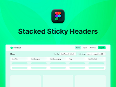 Free Figma Community Resource - Stacked Sticky Headers community download figma free header interactive menu multiple navbar navigation preview prototype scroll stack sticky submenu table template ui ux