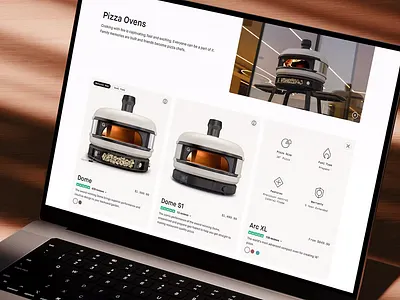 Gozney Oven Selection Page desktop ecommerce pizza product ui ux