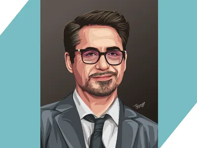 Vector artwork robert downey jr art artist cartoon character design designer digital art digital artist dribbler graphic art graphic design graphic designer hire me as artist illustration illustration art illustrator vector vector art vector design