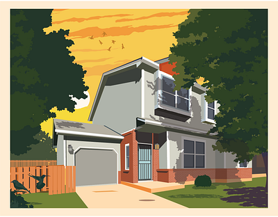 The Suprick House architecture art design digital art graphic art illustration illustration art illustrator vector