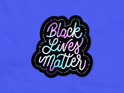 Black Lives Matter black lives matter blm donation handlettering illustration lettering no justice no peace racism racism in america social justice solidarity sticker typography