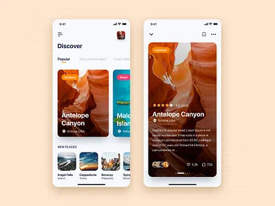 Travel mobile app concept app card concept flat illustration interface kit material mobile travel ui ui kit
