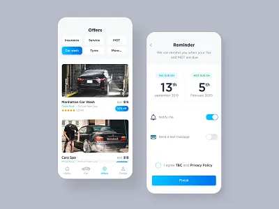 Car Service app app design app ui clean concept creative creative design dailyui ios app minimal ui design user interface ux design white