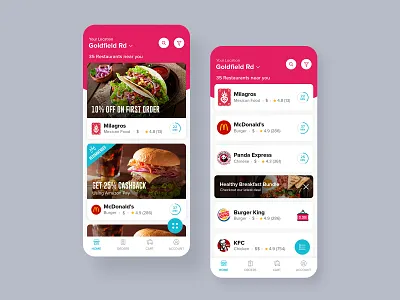 Food Delivery App app design app ui clean creative creative design dailyui delivery food interface minimalistic modern ui design user interface ux design