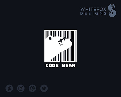 Code Bear Logo bear branding code codebar design logo nature vector