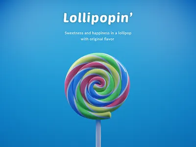 Lollipopin' 3d art blender candy candy bar cinema4d color dessert digital art food illustration lollipop poster product sweet