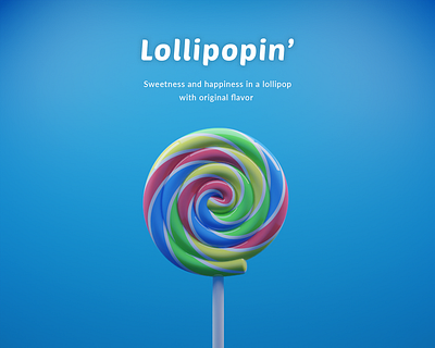 Lollipopin' 3d art blender candy candy bar cinema4d color dessert digital art food illustration lollipop poster product sweet