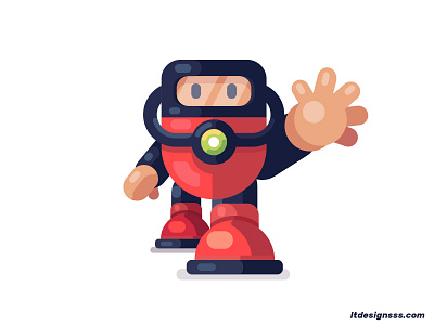 Hero ( game design ) 2d characters designer flat flat design character flat art flat character flat design flat designs game character game design hero hero character illustration illustrations logo mascot scuba diver