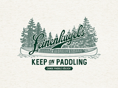 Leinenkugel's Canoe Paddle Kolsch T-shirt Design apparel design beer brewery canoe canoeing design illustration kolsch leinenkugels leinies merch northern paddle pine pinetree pinetrees tshirt wisconsin