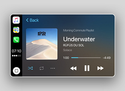 Daily UI #009 - Music Player applecarplay carplay concept dailyui009 musicplayer uidailychallenge