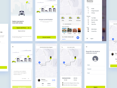 Carway Taxi Application android app design dribbble best shot interface typogaphy ui uidesign uiux user experience user interface design ux design uxui webdesign website website design