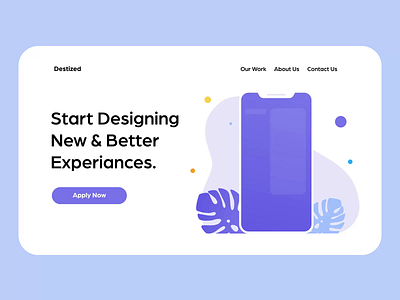 Website Hero Banner Animation adobe xd agency animation clean design design flat hero banner illustration landing page minimal portfolio specindia ui ux web web design website