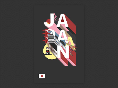 Japan Impression design illustration tourism