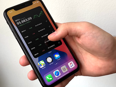 iOS 14 Widget interaction: Selling Stocks app design investment ios ios app stocks ui ux widget widgets