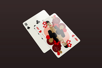Jazz icons playing cards illustration