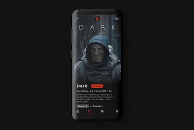 Netflix Page UI (Dark Edition) adobe xd branding design illustration interaction design mockup typography ui ux design ui design uiux ux uxdesign