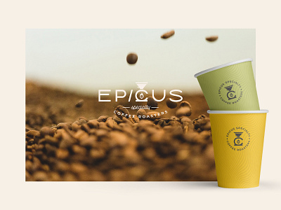 Epicus Coffee roasters coffee coffee bean coffee cup coffee machine coffee roasters design home roastery logo minimal minimalism packaging roaster typography vector