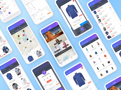 Fashion Brands & Shops App Design app brands ecommerce fashion interface location shop shopping store ui ux