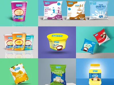 Prasang Milk packaging design
