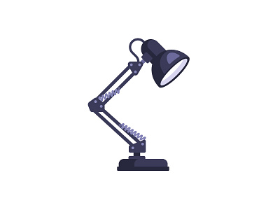 Desk lamp daily desk lamp flat design illustration table vector