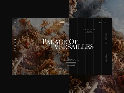 Palace Of Versailles art design designer museum ui ux versailles web web design webpage website website design