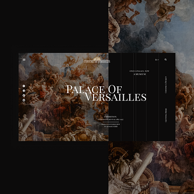 Palace Of Versailles art design designer museum ui ux versailles web web design webpage website website design