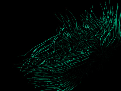 Experimenting with xp trails 3d 3d art 3d artist 3d design 3d designer 3dfordesigners abstract abstract art abstract design cinema 4d cinema4d cinema4dart dark dark theme green particles render trails xp xparticles