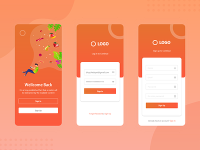 Natural Food Shop Mobile App UI Design app design mobile app sign in sign up ui design uxdesign