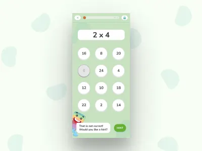 Digital Playground Snippet app calculator character design education exercise illustration math mobile ui ux