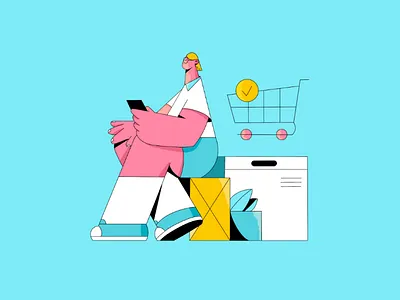 Order online - iNaturalist character design illustration line art mobile app illustration ui ux vector design vector illustration