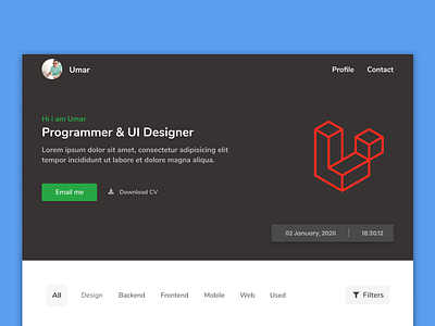 portofolio desain framework laravel portofolio web