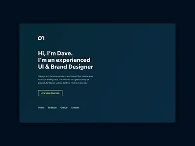 Simple About Page about me holding page landing page ui