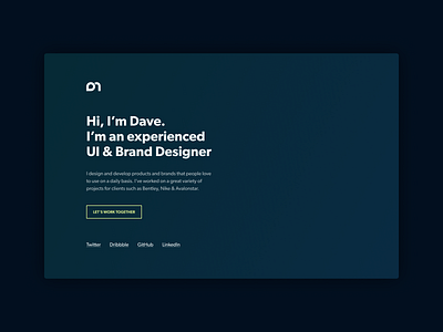 Simple About Page about me holding page landing page ui