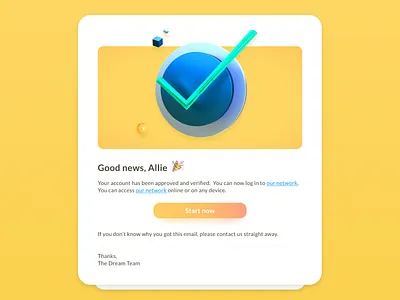 Notification Email Design 3d cinema4d email email banner interface ui uiux verification web