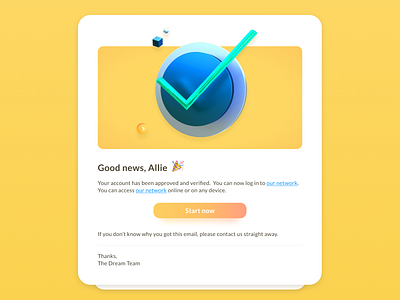Notification Email Design 3d cinema4d email email banner interface ui uiux verification web