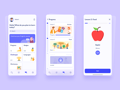Language app concept app concept creative english figma flat illustration ios language russian