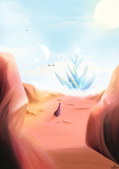 The Lotus Crystal concept art digital digital art illustration