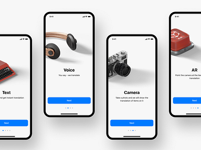 Translate.me • Onboarding 2020 2020 trend android app app design design figma gray ios minimal photos sketch translate trend typography ui ux white